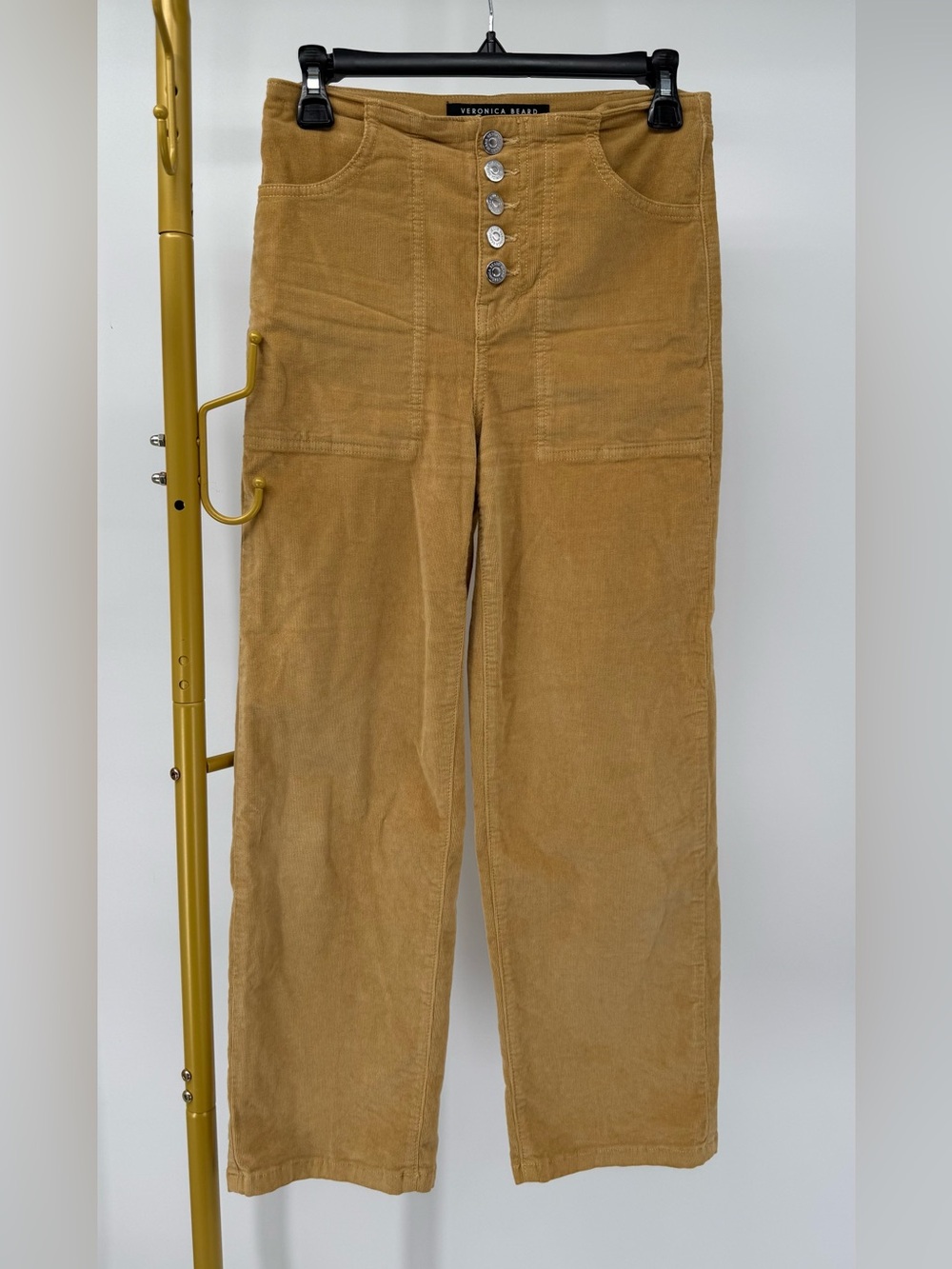 Veronica Beard Crosbie Wood Thrush Corduroy Wide Leg Crop Pants Size 26